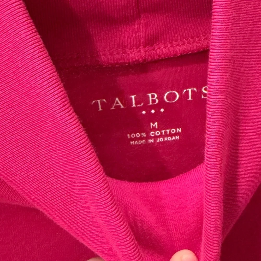 Talbots Vibrant Pink Long Sleeve Top - Picture 2 of 3